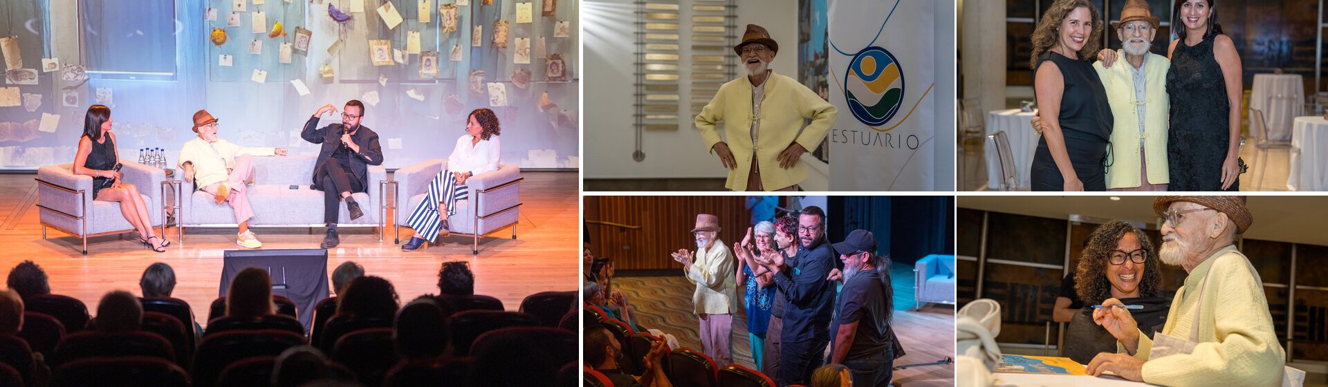 Collage: cierre de la residencia artística de Antonio Martorell y sus Amigos