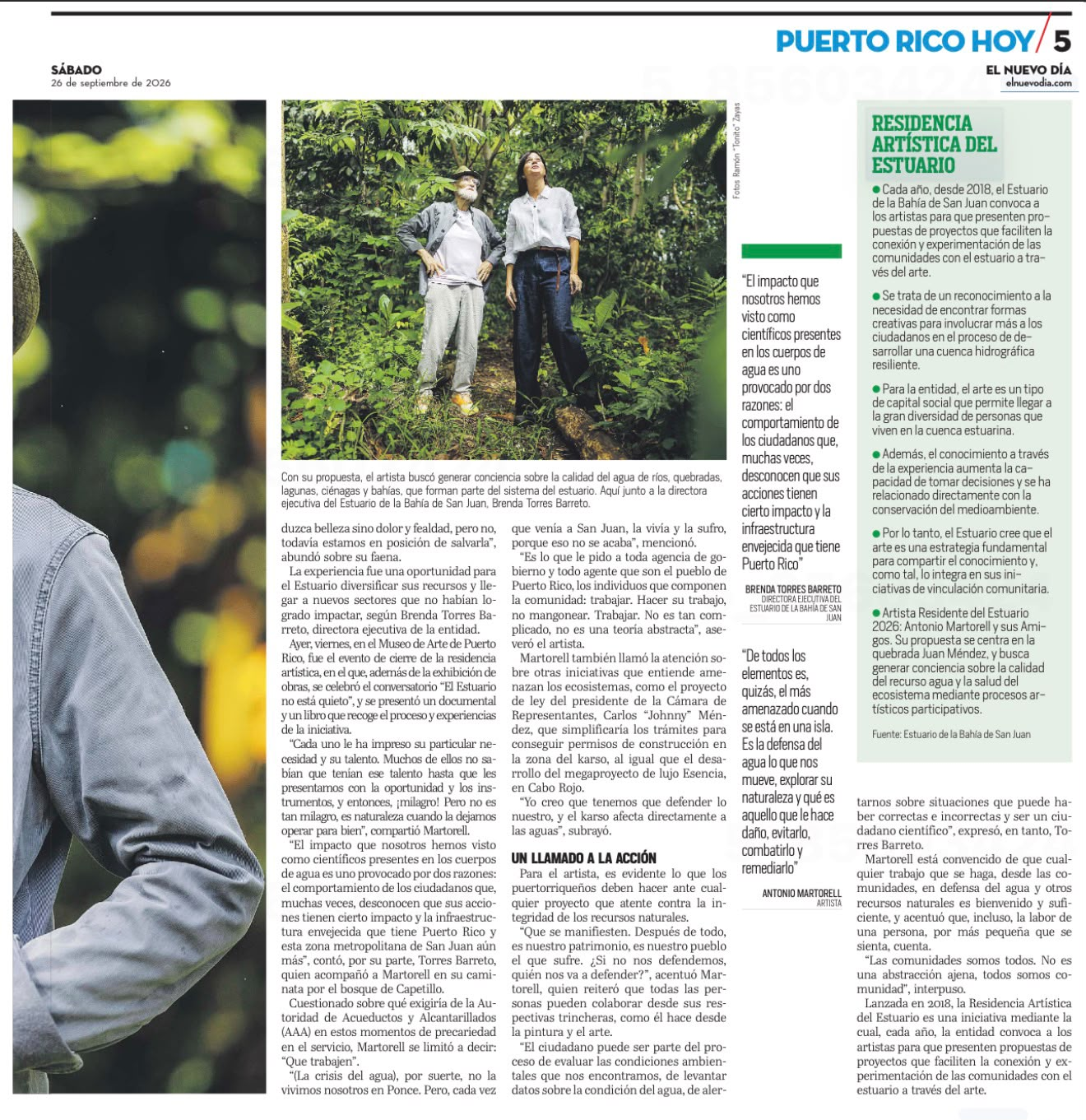 El Nuevo Día: “Todavía estamos en posición de salvarla” (pág. 5)